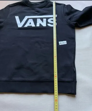 Sudadera Vans Negra Logo Blanco