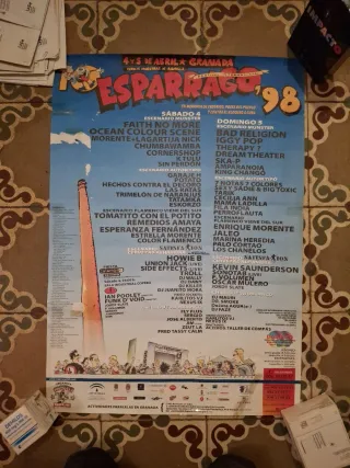 Cartel Concierto Espárrago 98 Granada