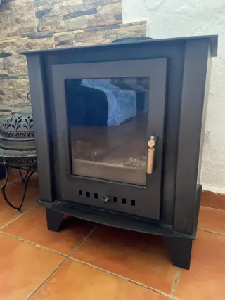 Chimenea Hierro Fundido Negra