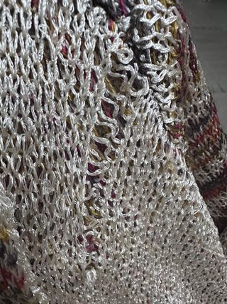 Cárdigan tejido crochet multicolor talla única