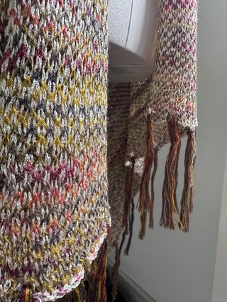 Cárdigan tejido crochet multicolor talla única