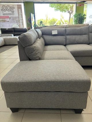 Sofá Cama Gigante Gris Tela