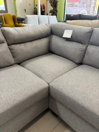 Sofá Cama Gigante Gris Tela