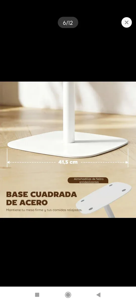 Tavolo da cucina quadrato in legno e bianco