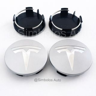 4x Tapabujes llantas original Tesla 57mm