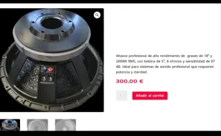 Woofer 18 RCF 2000W RMS