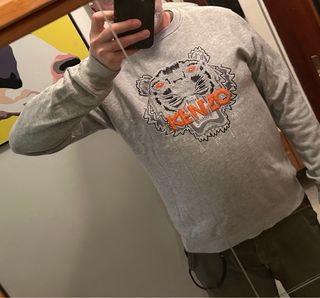 Sudadera Kenzo Tiger Gris Talla XL