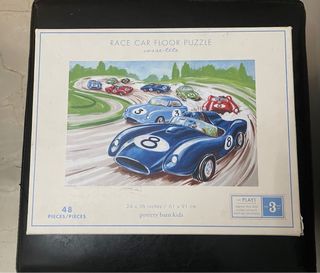 Puzzle de suelo de coches de carreras 48 piezas