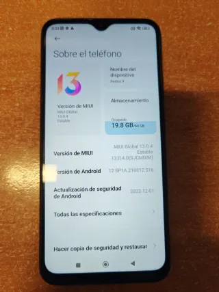 Xiaomi Redmi 9 Negro. Leer descripción.