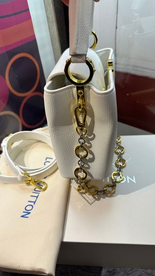 Bolso Louis Vuitton Blanco y Dorado