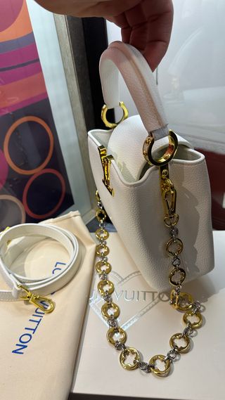 Bolso Louis Vuitton Blanco y Dorado