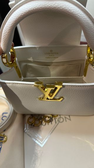 Bolso Louis Vuitton Blanco y Dorado