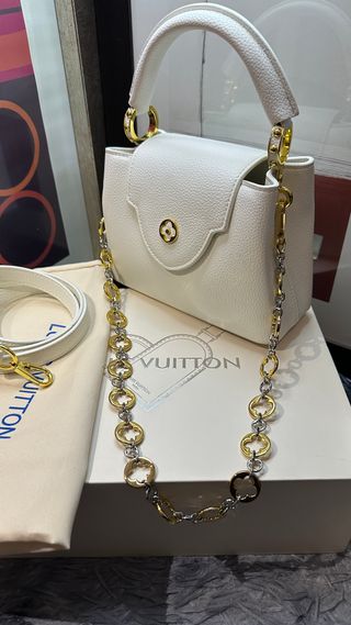 Bolso Louis Vuitton Blanco y Dorado