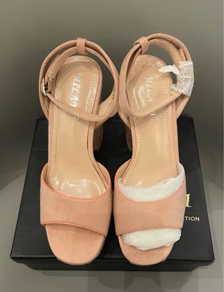Sandalias Tacón Plataforma Rosa Talla 36