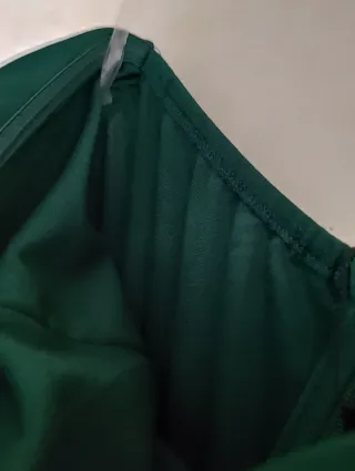 Abito lungo verde con spacco