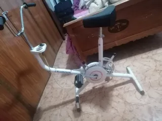 Bicicleta Estática. Pedales y Remo.