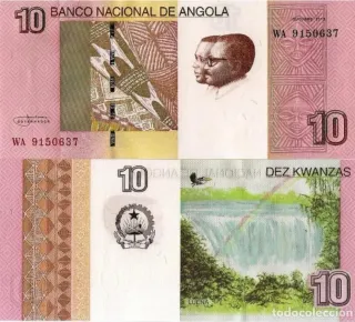 Billete 10 Kwanzas Angola 2013
