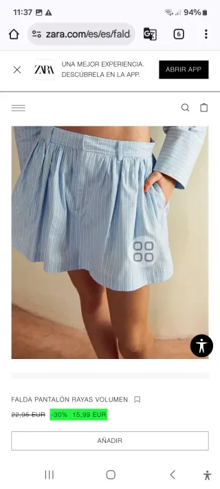 Falda Zara Estrenar Talla S