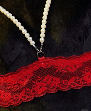 Completo intimo sexy pizzo rosso