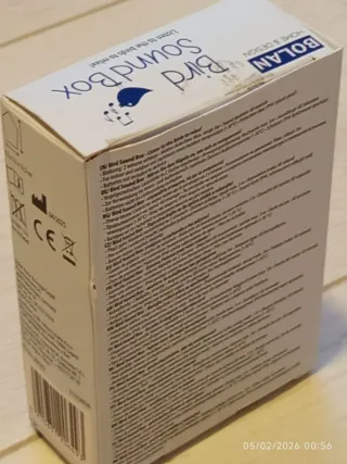 Caja Sonido Pájaros Sensor Madera