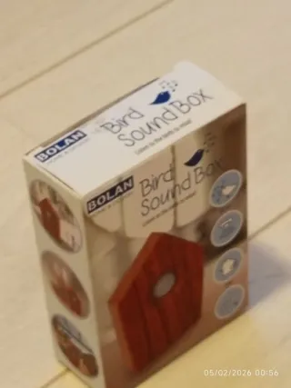 Caja Sonido Pájaros Sensor Madera