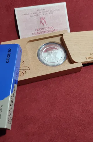 Moneda 2000 Pesetas Barcelona 1992 Plata