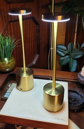 Coppia Lampade LED Wireless Touch Oro