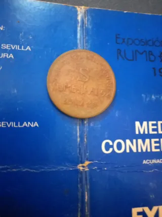 Medalla Conmemorativa EXPO 92. Cobre