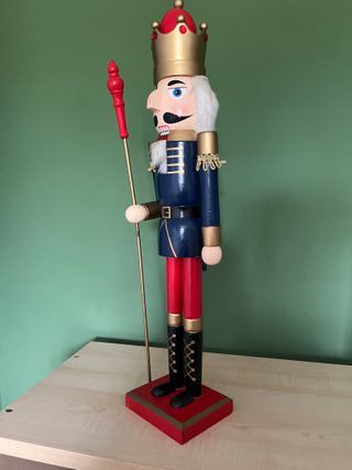 Cascanueces Rey Navidad Azul y Rojo