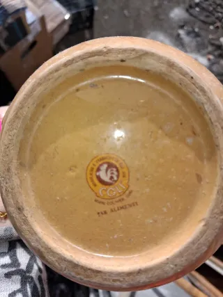 Brocca/Caraffa in ceramica arancione