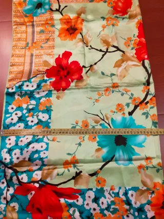 Foulard seta stampato floreale