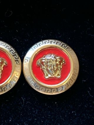 Pendientes Medusa Hombre Oro y Rojo