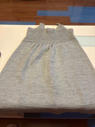 Vestido punto gris tirantes