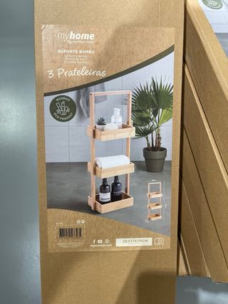 Prateleira de Bambu 3 Níveis