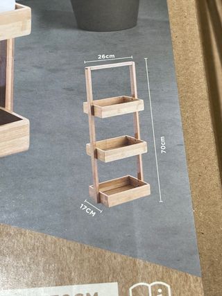 Prateleira de Bambu 3 Níveis