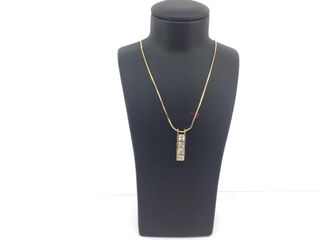 cadena oro 18k con piedra 20cm