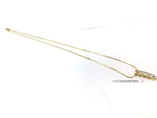 cadena oro 18k con piedra 20cm
