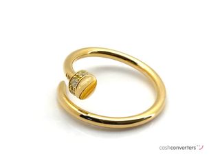 anillo oro 18k con circonita