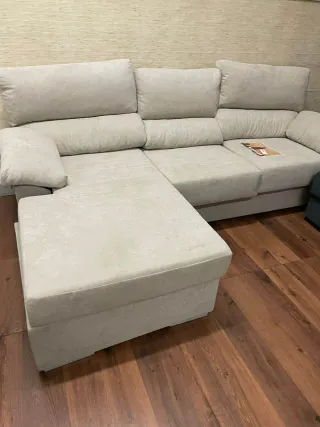 Sofá Chaise Longue Gris