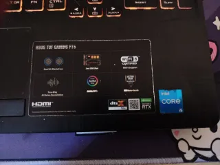 Portátil ASUS TUF Gaming F15 FX506HC