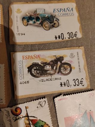 Lote 15 sellos España medios de transporte