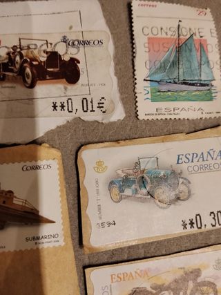 Lote 15 sellos España medios de transporte