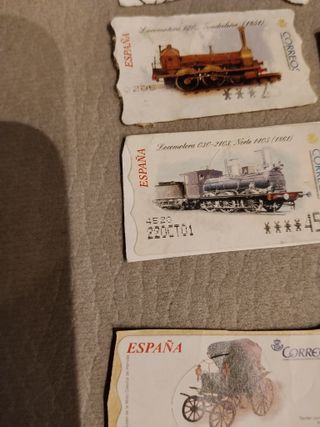 Lote 15 sellos España medios de transporte