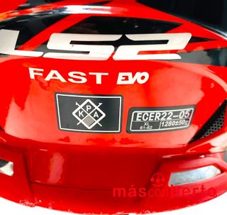 Casco Motocross LS2 Fast Evo T-XL Rojo/Negro