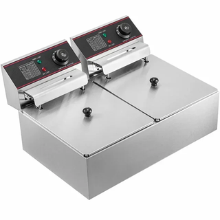 Friggitrici elettriche 12L e 6000W con cesta doppia NUOVA