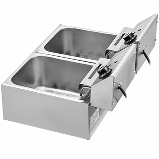Friggitrici elettriche 12L e 6000W con cesta doppia NUOVA