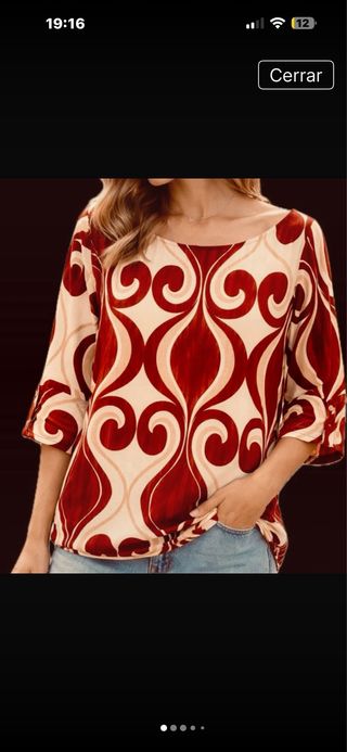 Blusa manga 3/4 Talla 44