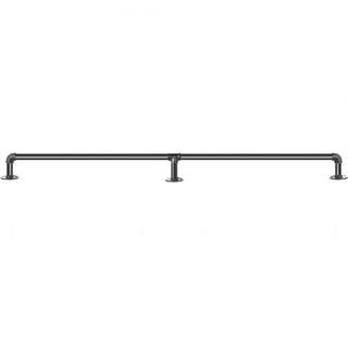 Pasamanos de Escalera de Tubo, Pasamanos de Escalera de 121.9 cm, Pasamanos de Tubo de Acero Carbono con Capacidad de Carga de 199.6 kg, Pasamanos de Tubo Industrial con Soporte de Montaje en Pare...