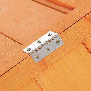 Gallinero Exterior de Madera de Abeto con Techo Abatible y Área de Nido, Gallinero con Rejilla Metálica y Puerta Grande, para 4-8 Gallinas, 240X112.5X76 Cm, Naranja