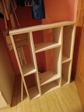 Estantería de pared blanca 75x16x55cm